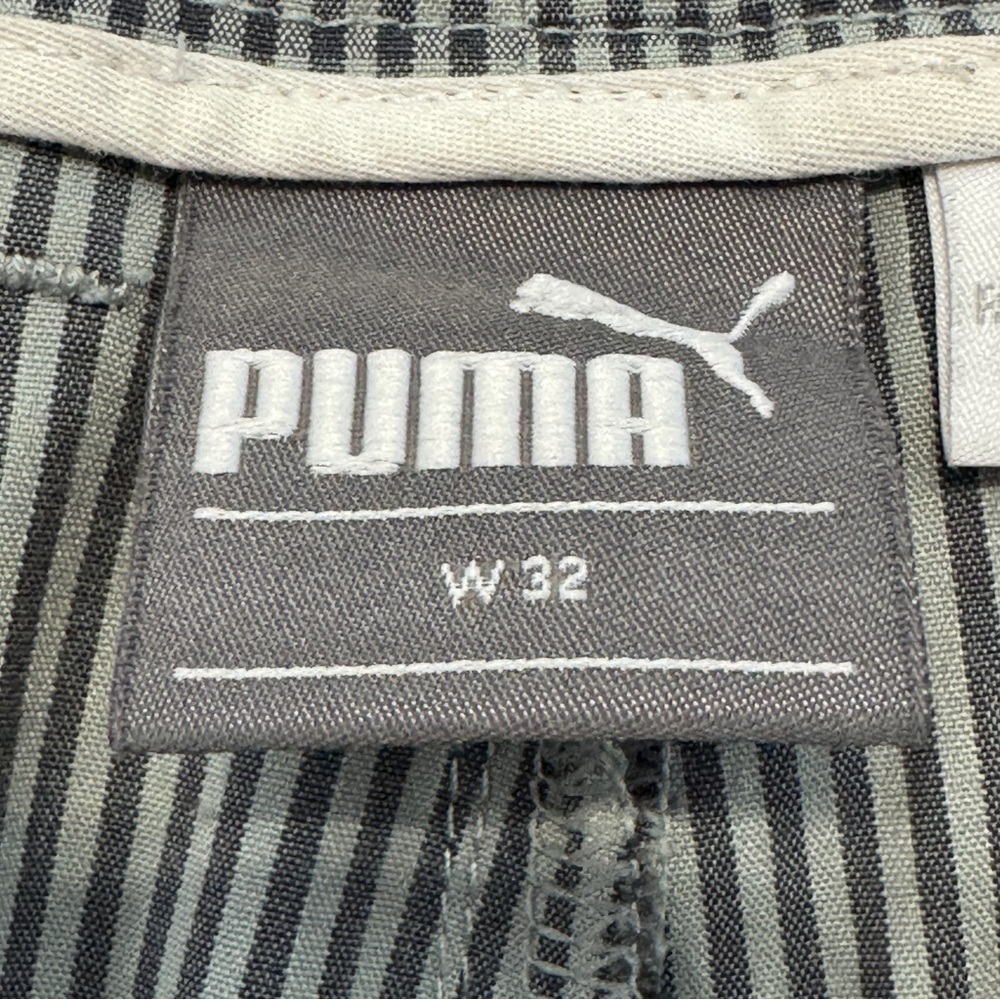 PUMA Mens Golf Shorts 32 Gray Plaid Check Stretch Flat Front - Picture 4 of 6